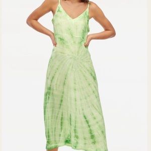 LACAUSA Alma Slip dress size small in Lime Swirl 💚